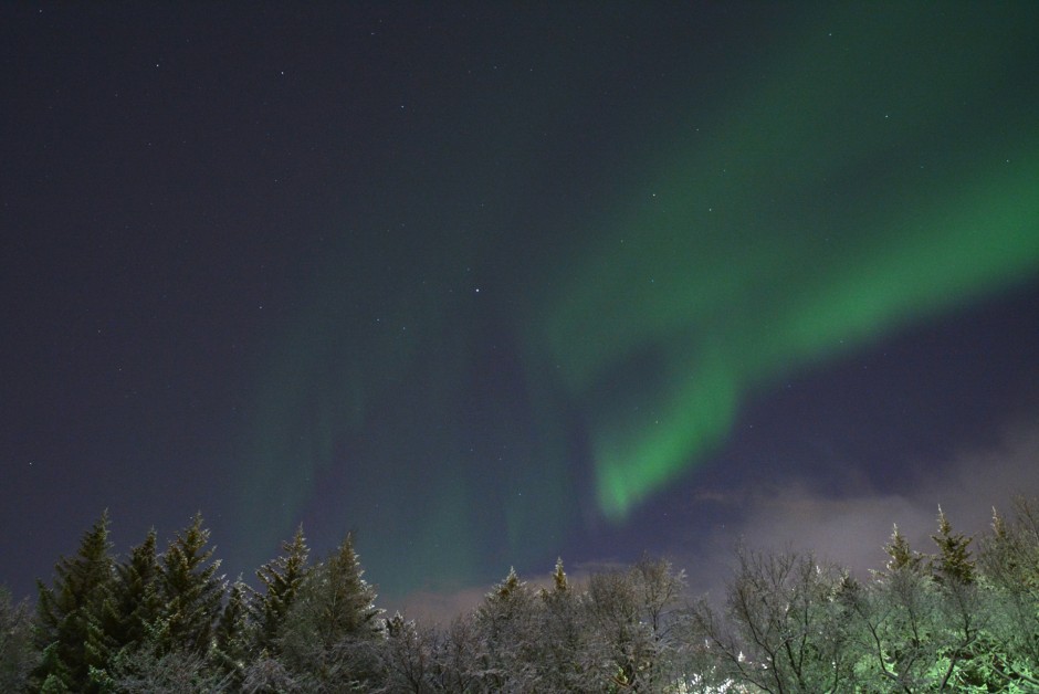 Northern Lights in Reykjavik, Iceland